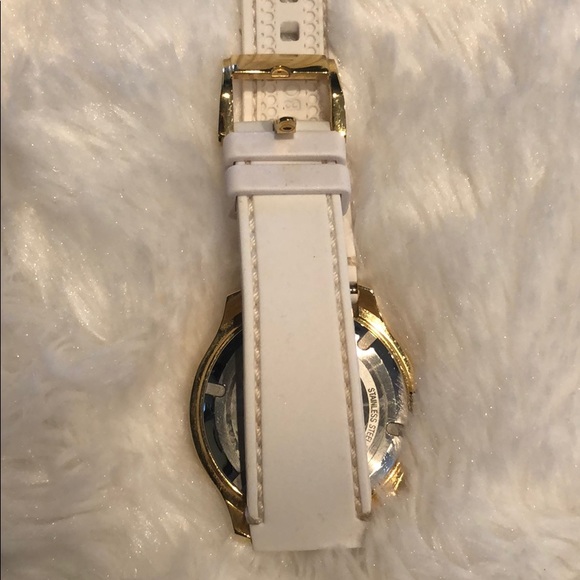 Movado Gold Watch with Smooth Silicone Band - Picture 2 of 4